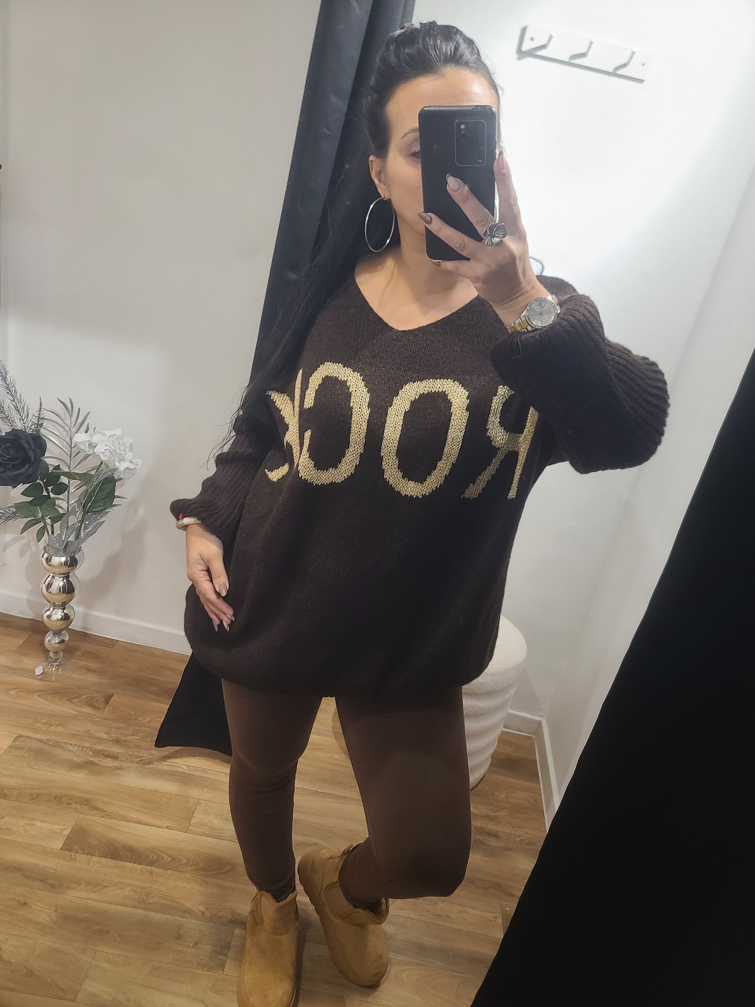 Pull ROCK marron