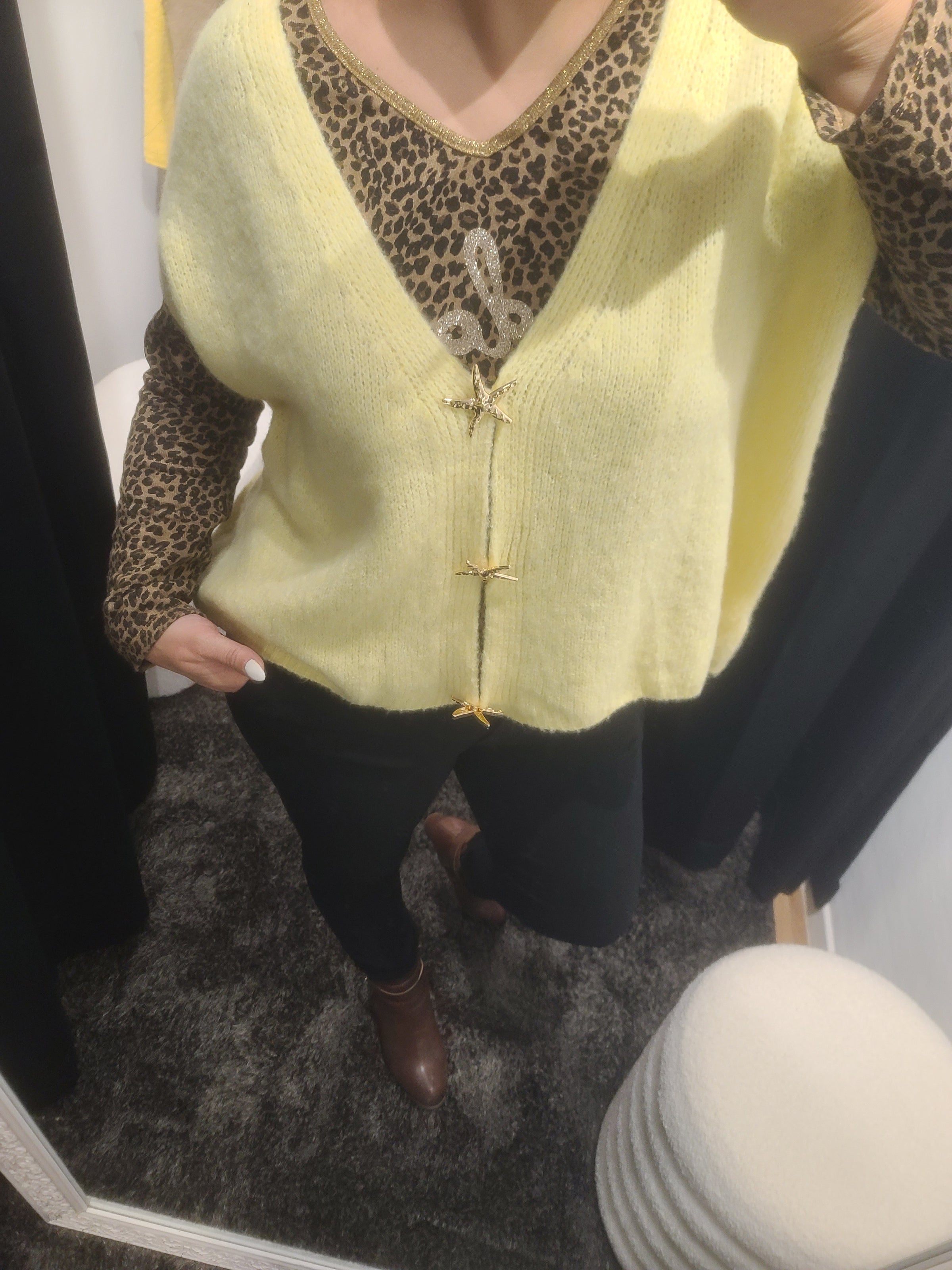 Gilet CALVIN jaune en alpaga