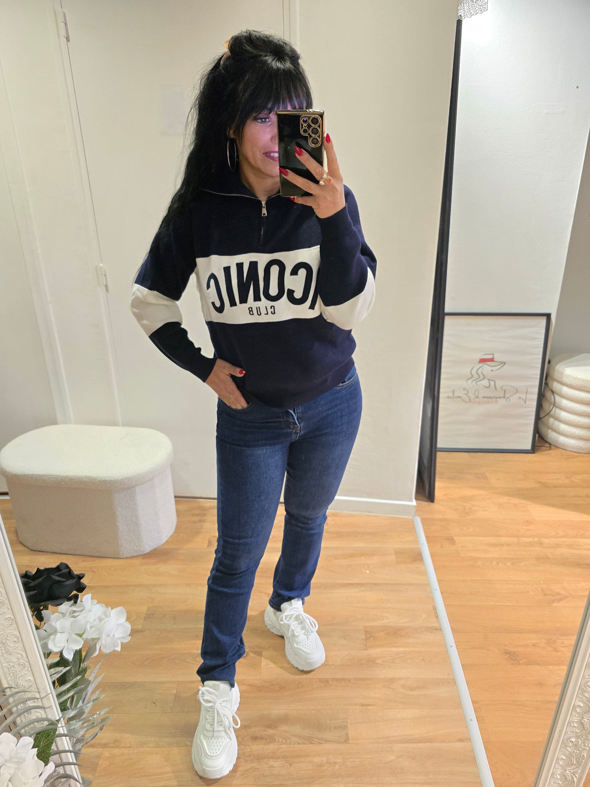 Pull ICONIC bleu marine