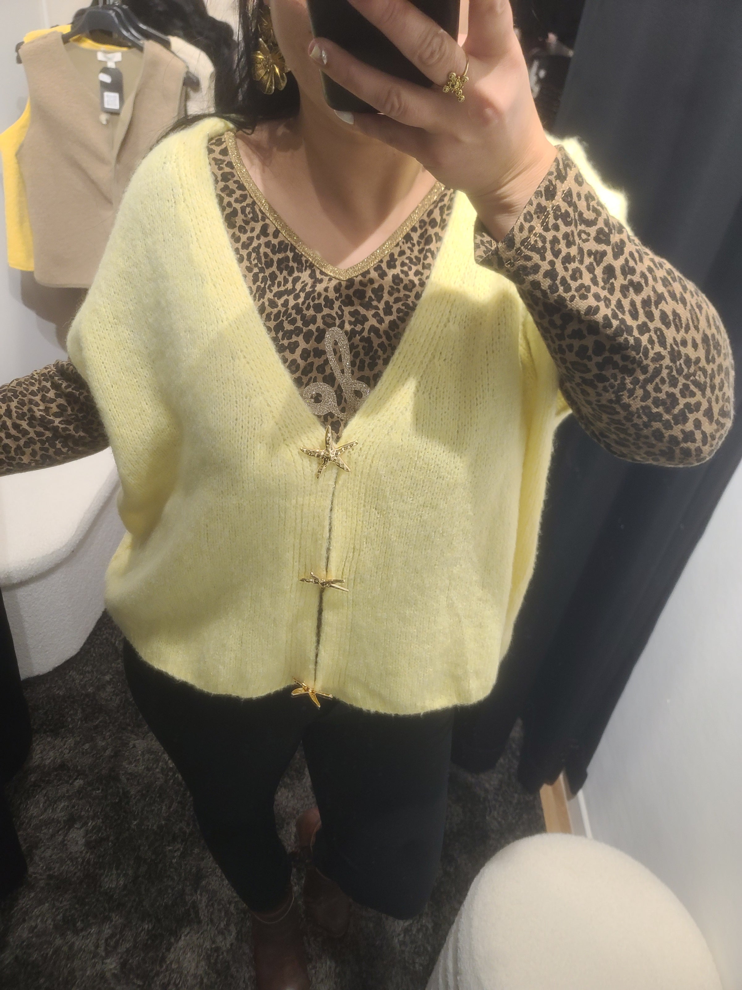Gilet CALVIN jaune en alpaga