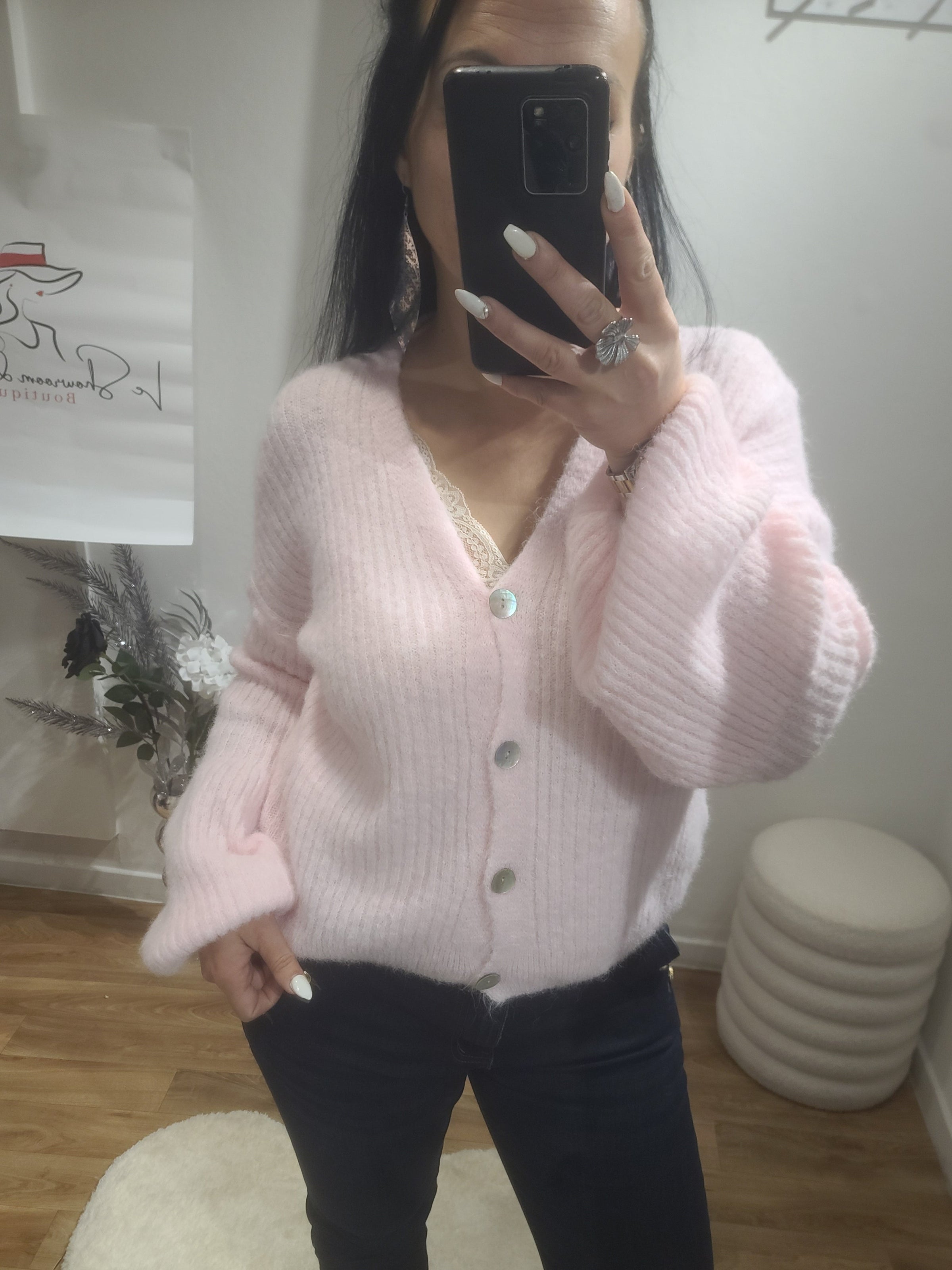 Gilet CHLOE rose