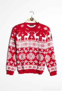 Pull de Noël rouge