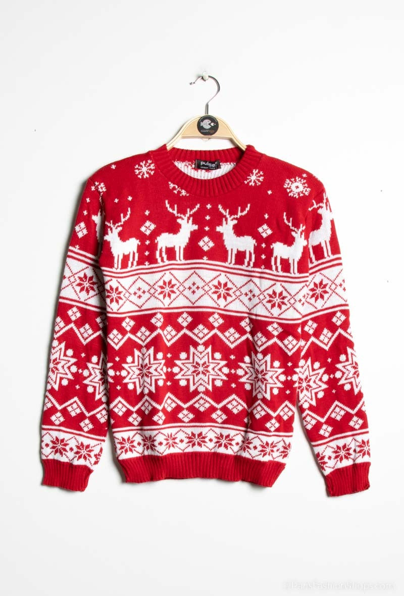 Pull de Noël rouge